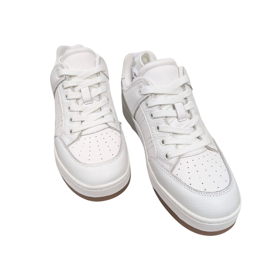 Marc Fisher Flynn Ivory Leather Low Top Platform Sneakers 9.5M Minimalist NIB